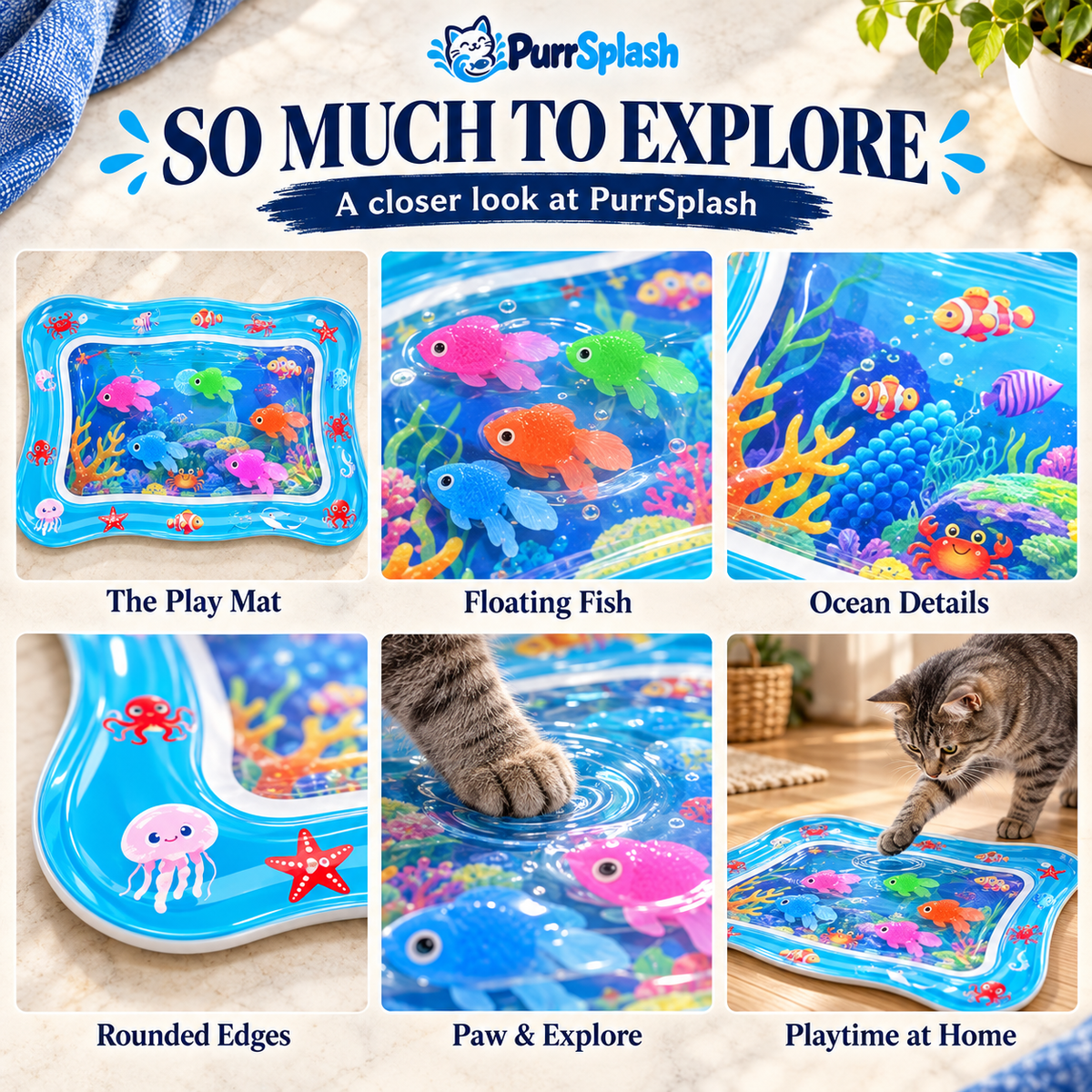 PurrSplash™ Interactive Cat Water Play Mat